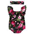 Floral Baby Girl Romper Set 🌸 Soft Cotton Outfit + Headband